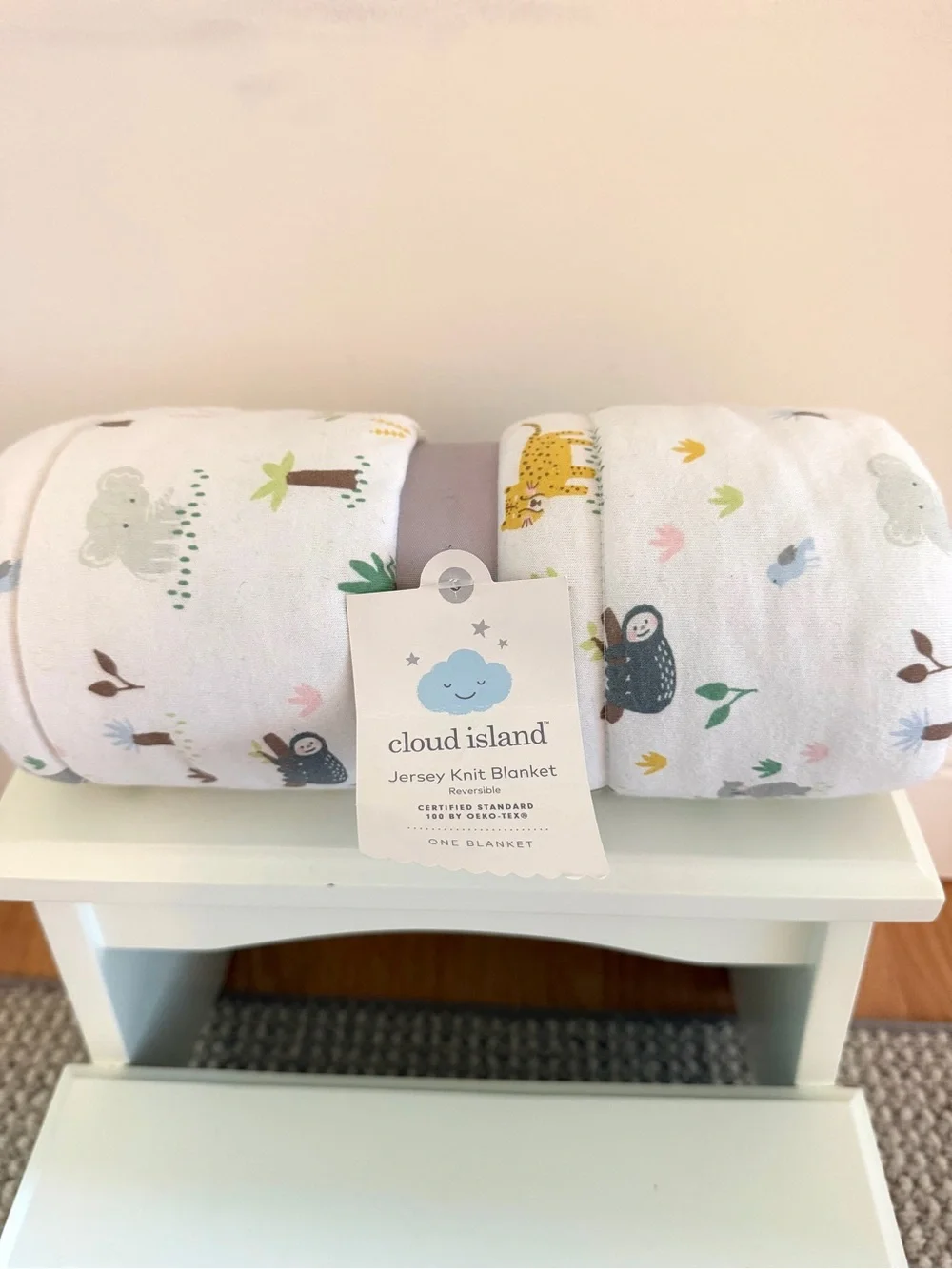 Cloud Island Baby Blanket + Shark Hooded Towel Bundle NWT/Used